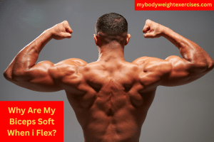 The Back of a Muscular Man Who is Holding a Biceps Flexing Pose