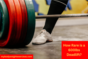 Close Up of a Man's Foot and a Loaded Barbell Set Up For a Deadlift